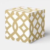 金ゴールドと白いトレリスモダンパターン フェイバーボックス (裏面サイド)