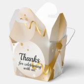 金ゴールドと白いバルーンがパーティーを取り出す フェイバーボックス (オープン)