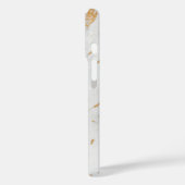 金ゴールドと白い大理石のパターパーソナライズされたン名 Case-Mate iPhoneケース (裏面 / 左)