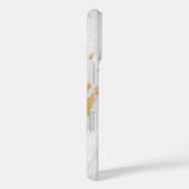 金ゴールドと白い大理石のパターパーソナライズされたン名 Case-Mate iPhoneケース (裏面 / 右)