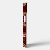 金ゴールドと白い木の赤のパターン Case-Mate iPhoneケース (裏面 / 右)