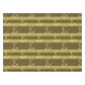 金ゴールドと白い渦巻きクリスマス テーブルクロス (正面(横))