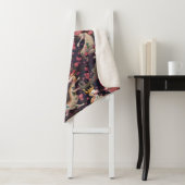 金ゴールドと白い竜とさくらんぼの花 シェルパブランケット (インサイチュ)