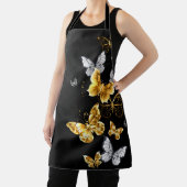 金ゴールドと白い蝶 エプロン (インサイチュ)
