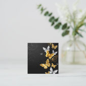 金ゴールドと白い蝶 コーリングカード (スタンド正面)