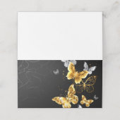 金ゴールドと白い蝶 プレイスカード (外部開封)
