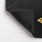 金ゴールドと白い蝶 マウスパッド (コーナー)