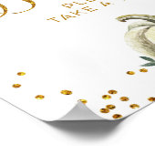 金ゴールドと白かぼちゃの愛は甘いサイン ポスター (角)