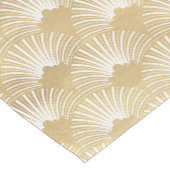 金ゴールドと白のアートゲコ模様 ショートテーブルランナー (コーナー)