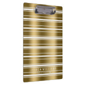 金ゴールドと白のストライプパターン クリップボード (右)