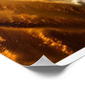 金ゴールドと白のハリケーン ポスター (角)