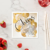 金ゴールドと白のバルーンパーティー スタンダードカクテルナプキン (インサイチュ)