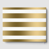 金ゴールドと白の不ストライプ揃 ゲストブック (裏面)