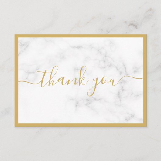 金ゴールドと白の大理石の効果を割引感謝していする エンクロージャーカード (正面)
