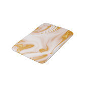 金ゴールドと白の大理石 バスマット (アングル)