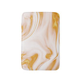金ゴールドと白の大理石 バスマット (正面縦)