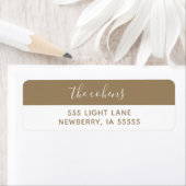 金ゴールドと白の差出人住所ラベル ラベル (インサイチュ)