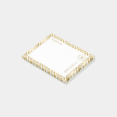 金ゴールドと白の幾何学的モダンデザイン ポストイット (アングル)