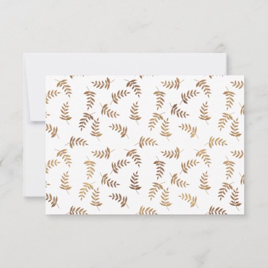 金ゴールドと白の日付カードの保存 セーブザデート (裏面)