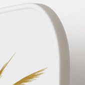 金ゴールドと白の熱帯ヤシの木 ピックルボールラケット (左詳細)