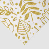 金ゴールドと白の花柄 薄葉紙 (詳細)