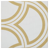 金ゴールドと白アールデコの幾何学的パターン ファブリック (見本)