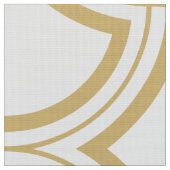 金ゴールドと白アールデコの幾何学的パターン ファブリック (クローズアップ)