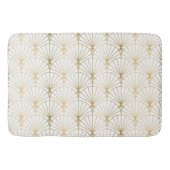 金ゴールドと白アールデコ2パターン バスマット (正面)
