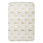 金ゴールドと白アールデコ2パターン バスマット (正面縦)