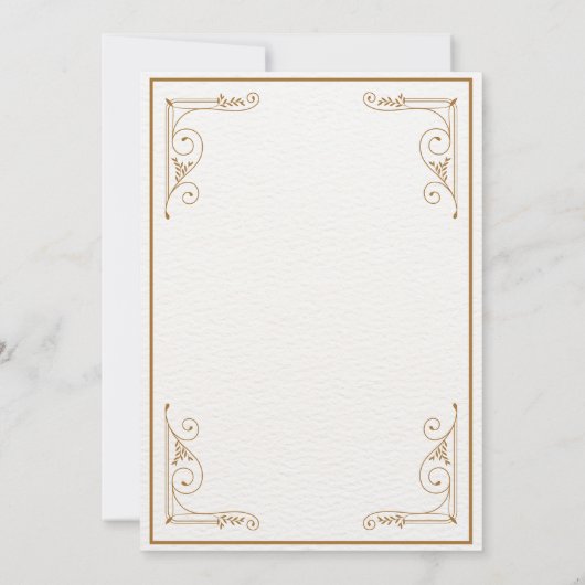 金ゴールドと白エレガントの日付招待状 セーブザデート (裏面)