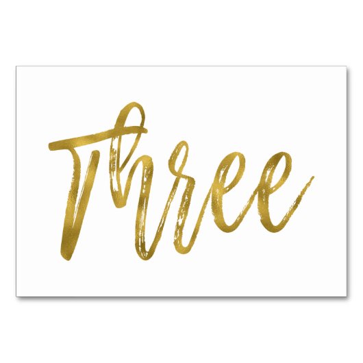 金ゴールドと白エレガントの表(3) テーブルナンバー (正面)