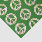 金ゴールドと白ケルト和平サインのパターン 薄葉紙 (詳細)