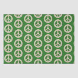 金ゴールドと白ケルト和平サインのパターン 薄葉紙