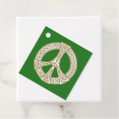 金ゴールドと白ケルト和平サイン フェイバータグ (インサイチュ)