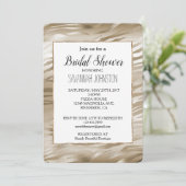 金ゴールドと白ゼブラグラデーション動物ブライダルシャワー 招待状 (スタンド正面)