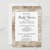 金ゴールドと白ゼブラグラデーション動物ブライダルシャワー 招待状 (正面)