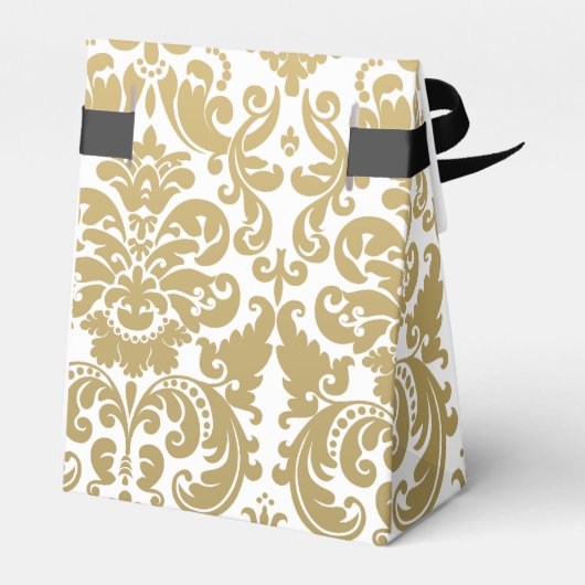 金ゴールドと白ダマエレガントスクのパターン フェイバーボックス (裏面サイド)