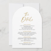 金ゴールドと白バチェロレッテ週末パーティー 招待状 (裏面)