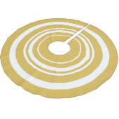 金ゴールドと白リングや輪クリスマスツリースカート ブラッシュドポリエステルツリースカート (アングル)