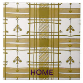 金ゴールドと白抽象芸術 タイル