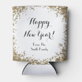 金ゴールドと白新年名前をカスタムする 缶クーラー (正面)