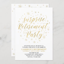 金ゴールドと白 |サプライズモダンリタイアパーティー