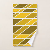 金ゴールドと白 バスタオルセット (ハンドタオル)