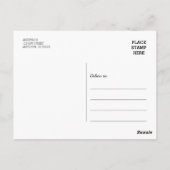 金ゴールドと白、写真卒業ありがとう ポストカード (裏面)