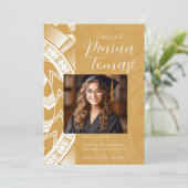 金ゴールドと白 招待状 (スタンド正面)