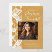 金ゴールドと白 招待状 (正面/裏面)