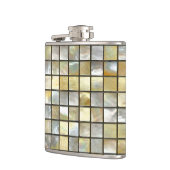 金ゴールドと真珠タイル フラスク (左)