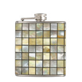 金ゴールドと真珠タイル フラスク (正面)