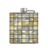 金ゴールドと真珠タイル フラスク (裏面)