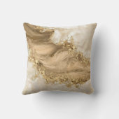 金ゴールドと真珠 – （ばちゃばちゃ）跳ねると流れ クッション (裏面)